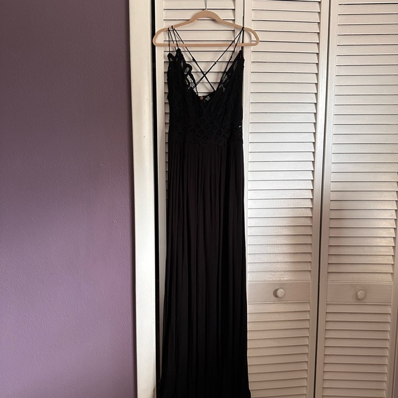 Free people One Adella Maxi Slip black lace maxi dress - Picture 2 of 4